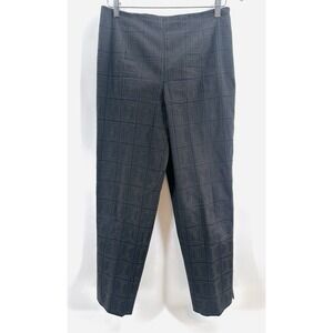 Talbots Stretch Geo Print Side Zip Black 8 Cotton Nylon Ankle Crop Pants GG29